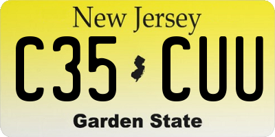 NJ license plate C35CUU