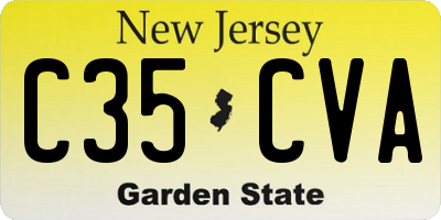 NJ license plate C35CVA