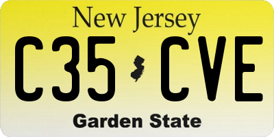 NJ license plate C35CVE