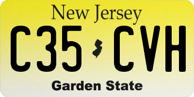 NJ license plate C35CVH