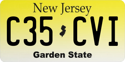 NJ license plate C35CVI