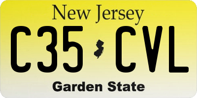 NJ license plate C35CVL