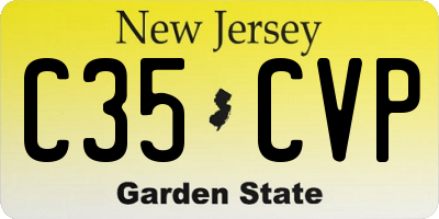 NJ license plate C35CVP