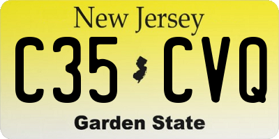 NJ license plate C35CVQ