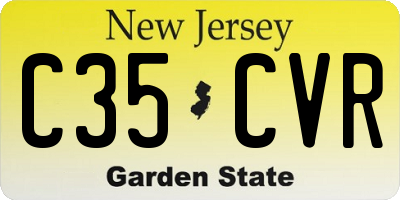 NJ license plate C35CVR