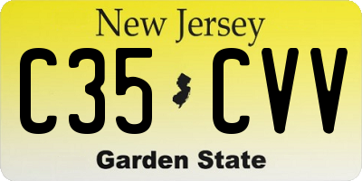 NJ license plate C35CVV