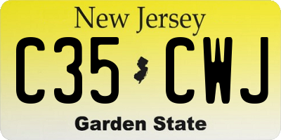 NJ license plate C35CWJ