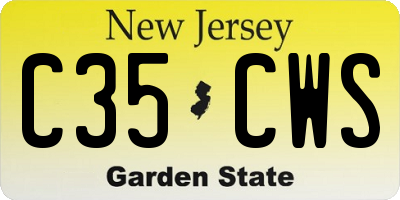NJ license plate C35CWS