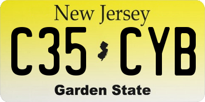 NJ license plate C35CYB