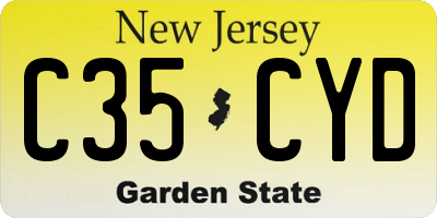NJ license plate C35CYD