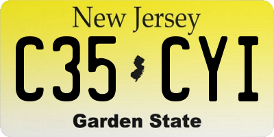 NJ license plate C35CYI