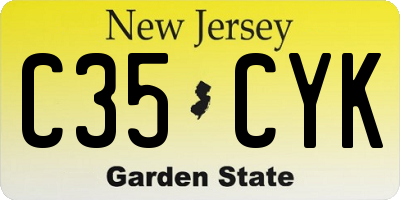 NJ license plate C35CYK