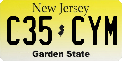 NJ license plate C35CYM