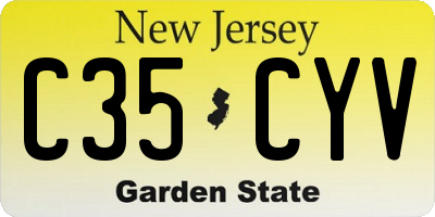 NJ license plate C35CYV