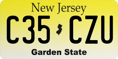 NJ license plate C35CZU
