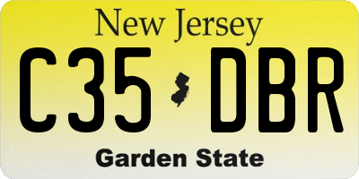 NJ license plate C35DBR