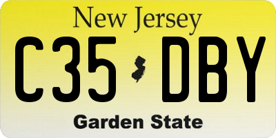 NJ license plate C35DBY