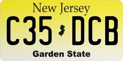 NJ license plate C35DCB