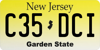 NJ license plate C35DCI