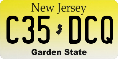 NJ license plate C35DCQ