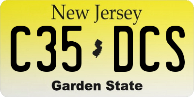 NJ license plate C35DCS