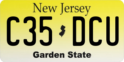 NJ license plate C35DCU