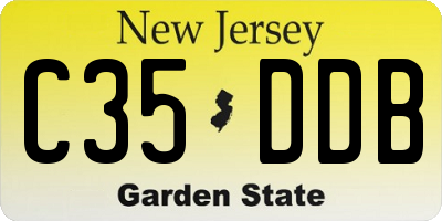NJ license plate C35DDB