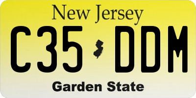 NJ license plate C35DDM