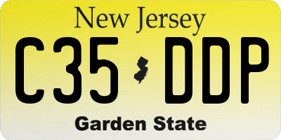 NJ license plate C35DDP