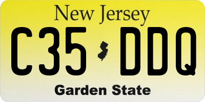 NJ license plate C35DDQ