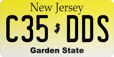 NJ license plate C35DDS