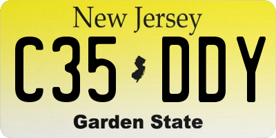 NJ license plate C35DDY