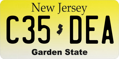 NJ license plate C35DEA