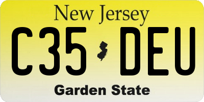 NJ license plate C35DEU