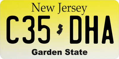 NJ license plate C35DHA