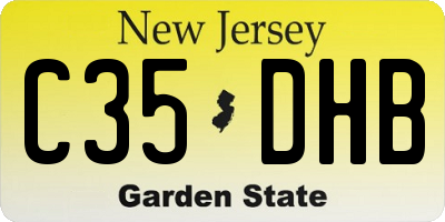 NJ license plate C35DHB