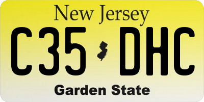 NJ license plate C35DHC