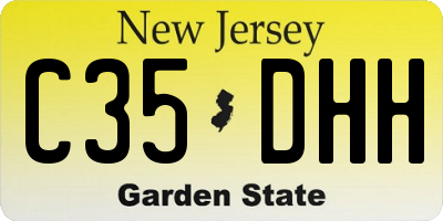 NJ license plate C35DHH