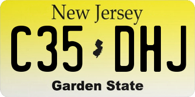 NJ license plate C35DHJ