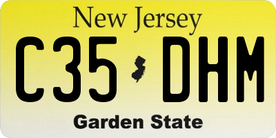 NJ license plate C35DHM
