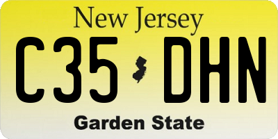NJ license plate C35DHN