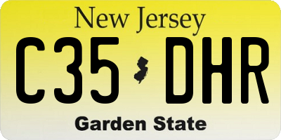 NJ license plate C35DHR