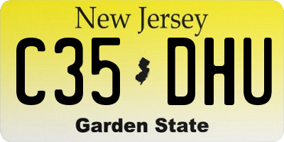 NJ license plate C35DHU