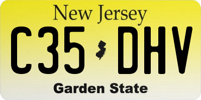 NJ license plate C35DHV