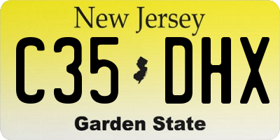 NJ license plate C35DHX