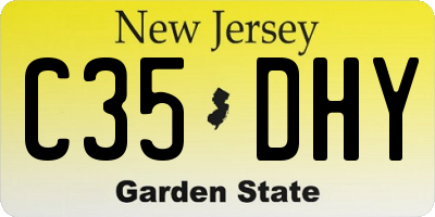 NJ license plate C35DHY