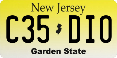 NJ license plate C35DIO
