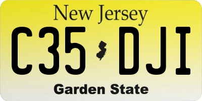 NJ license plate C35DJI