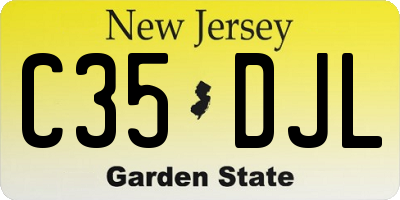 NJ license plate C35DJL