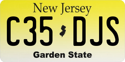 NJ license plate C35DJS